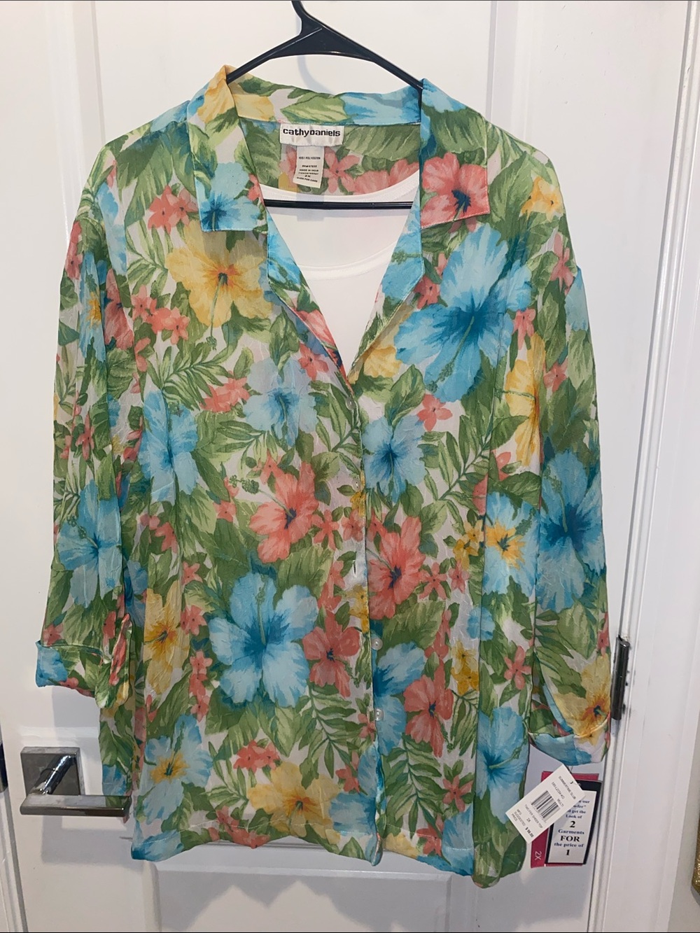 Cathy Daniels Women's Floral Button-Front Blouse - Multicolor